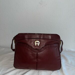 Vintage Etienne Aigner Burgundy Shoulder Bag